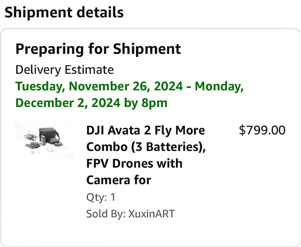 shipment details