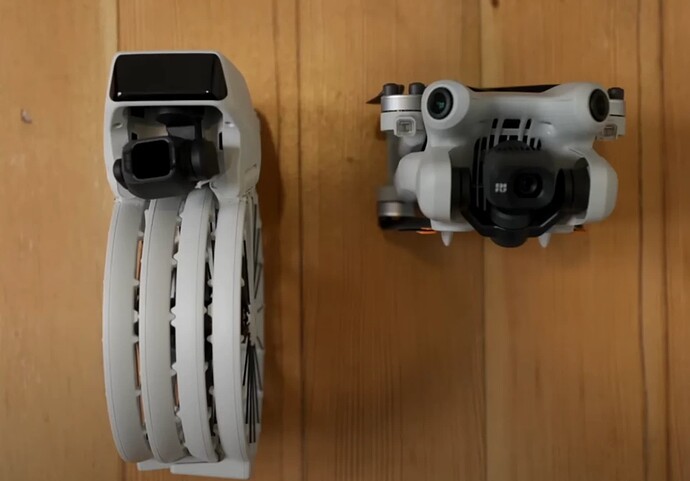 Size difference between DJI Flip and Mini 4 Pro 3
